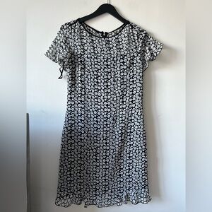 Karl Lagerfeld Floral Flutter Sleeve Mini Dress